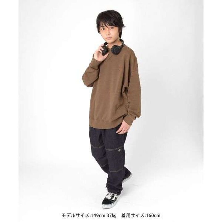 Fleece Pigment Big Sweatshirt,Deep red, medium image number 15