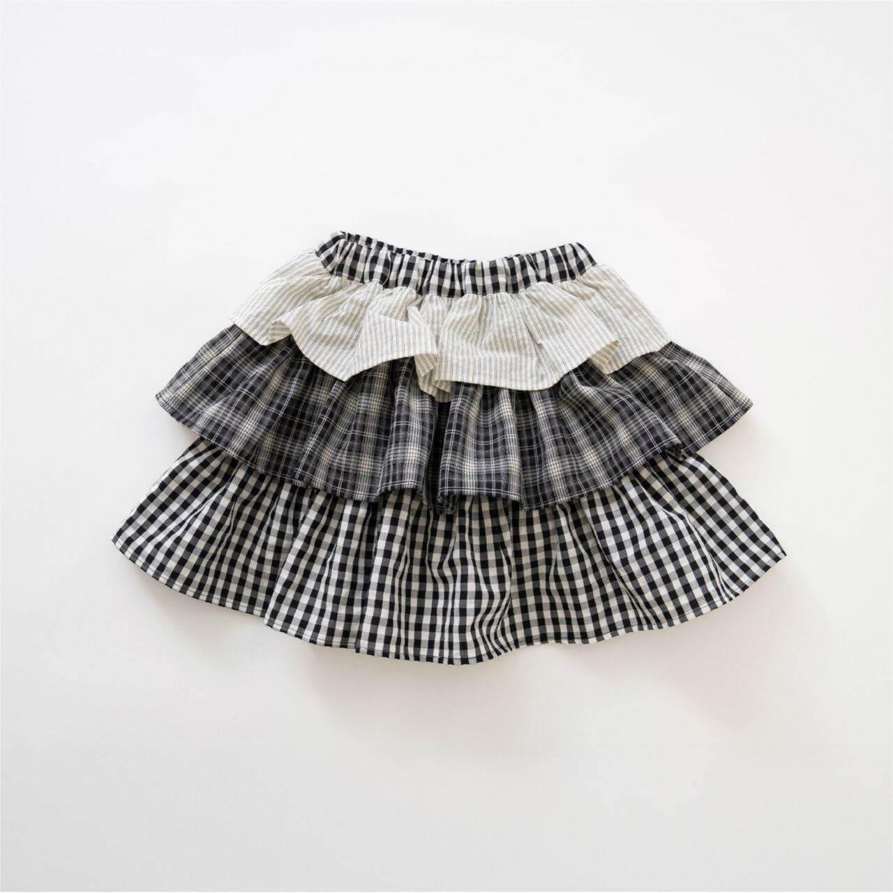 Peplum Frill Skirt with Inner Shorts,Beige, large image number 5