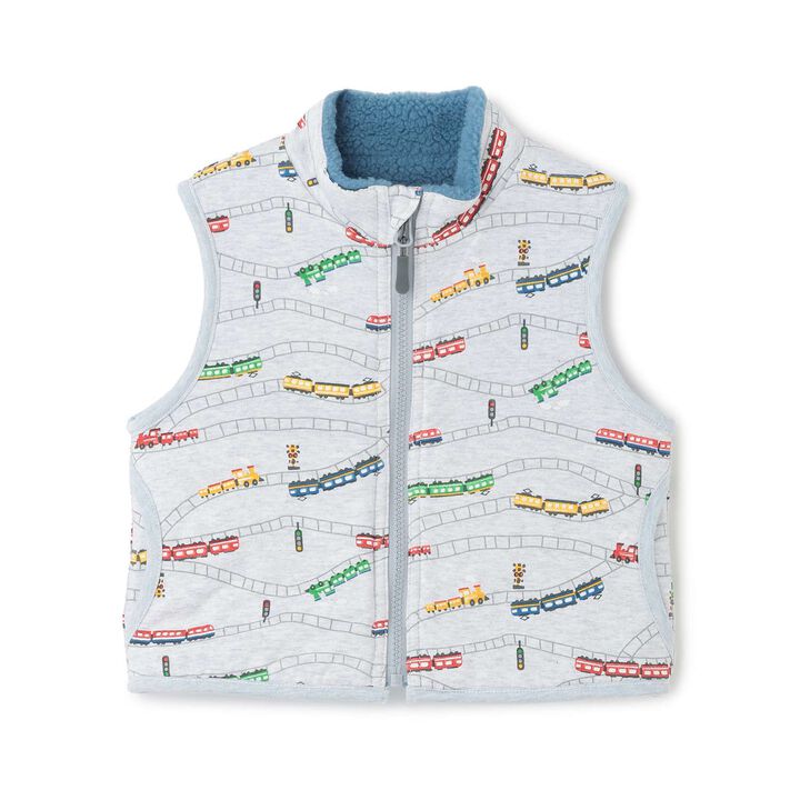 Train Reversible Boa Vest,Off white, medium image number 7
