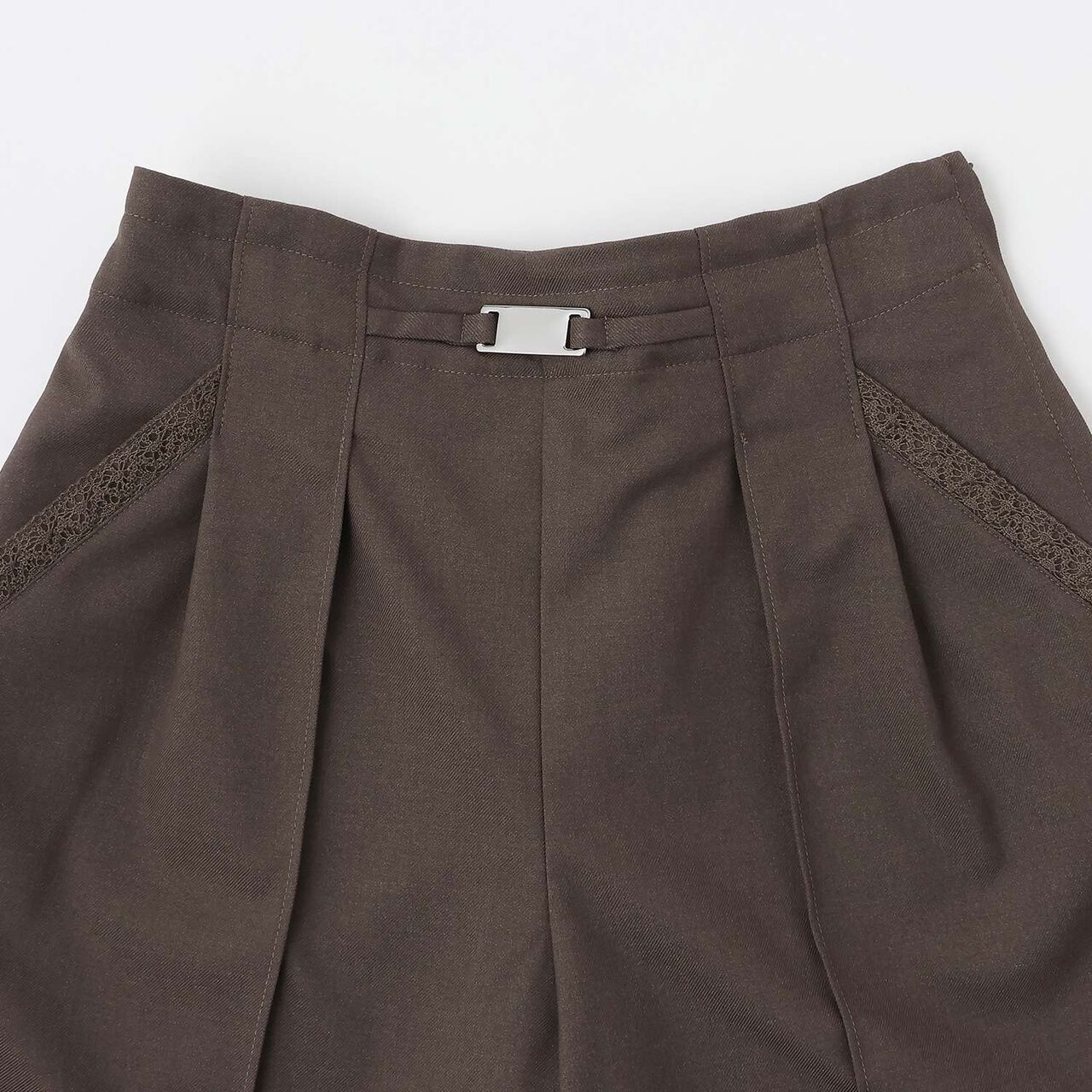 Lace Pocket Shorts[Available in 130cm],Brown, large image number 2