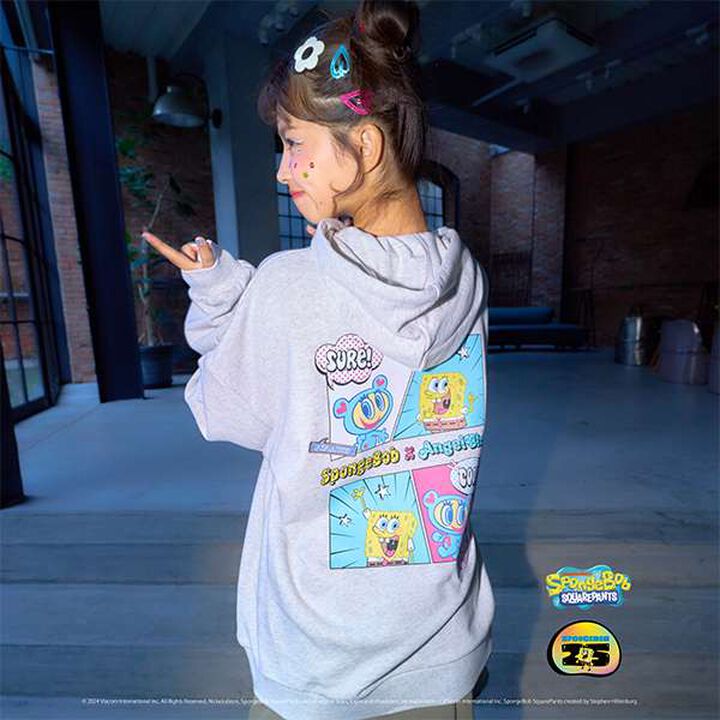 SpongeBob Angel Blue Hoodie,Off white, medium image number 1