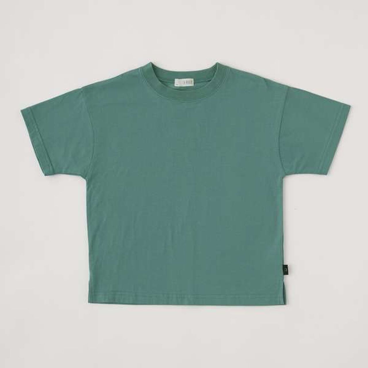 Non-Deforming Soft Cotton Hem Slit Simple Big T-Shirt,Charcoal gray, large image number 12