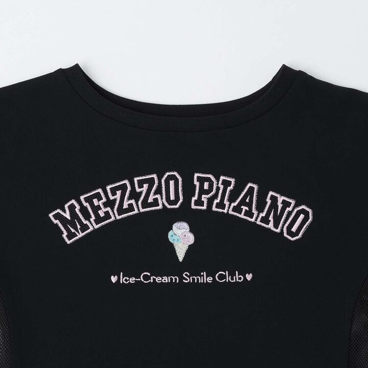 Mesh Panel T-Shirt & Tank Top Set,Black, medium image number 3