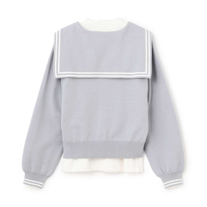 Sailor Cardigan & High Neck T-Shirt Set,Ivory, medium image number 1