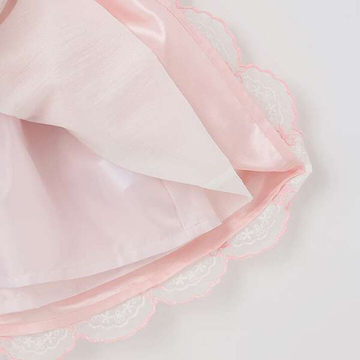 Organza Ribbon Embroidery Dress,Sax blue, medium image number 5