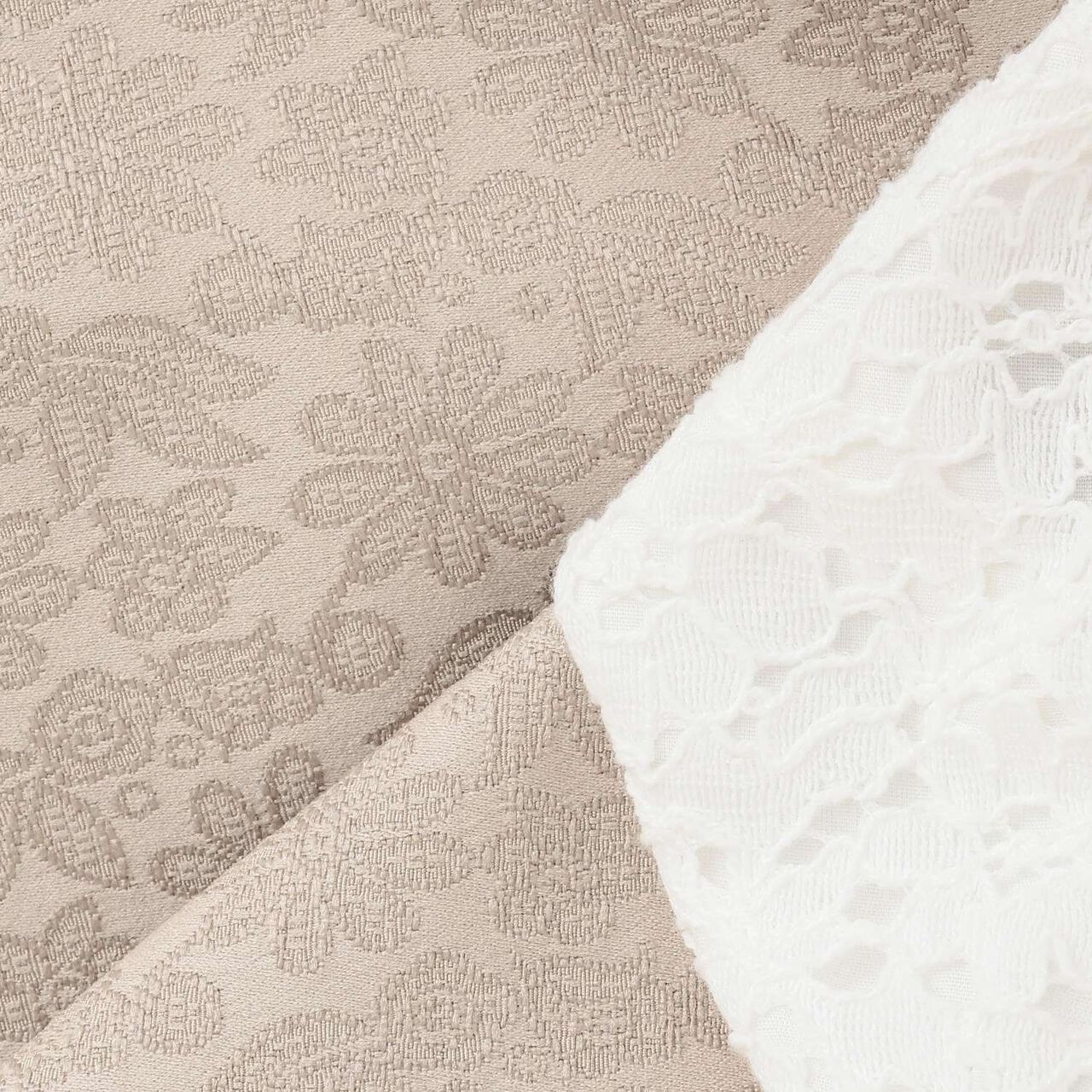 [Formal] Jacquard Ribbon OP + Collared JK Set,Beige, large image number 19