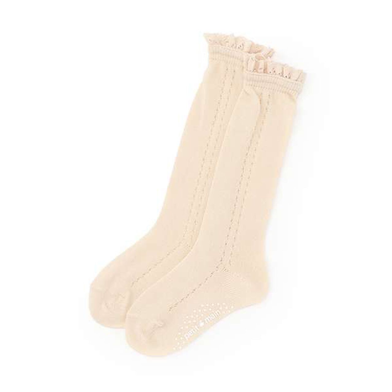 Lace Knee-High Socks,Gray, large image number 6