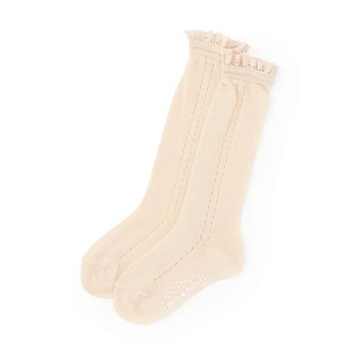 Lace Knee-High Socks,Gray, medium image number 6