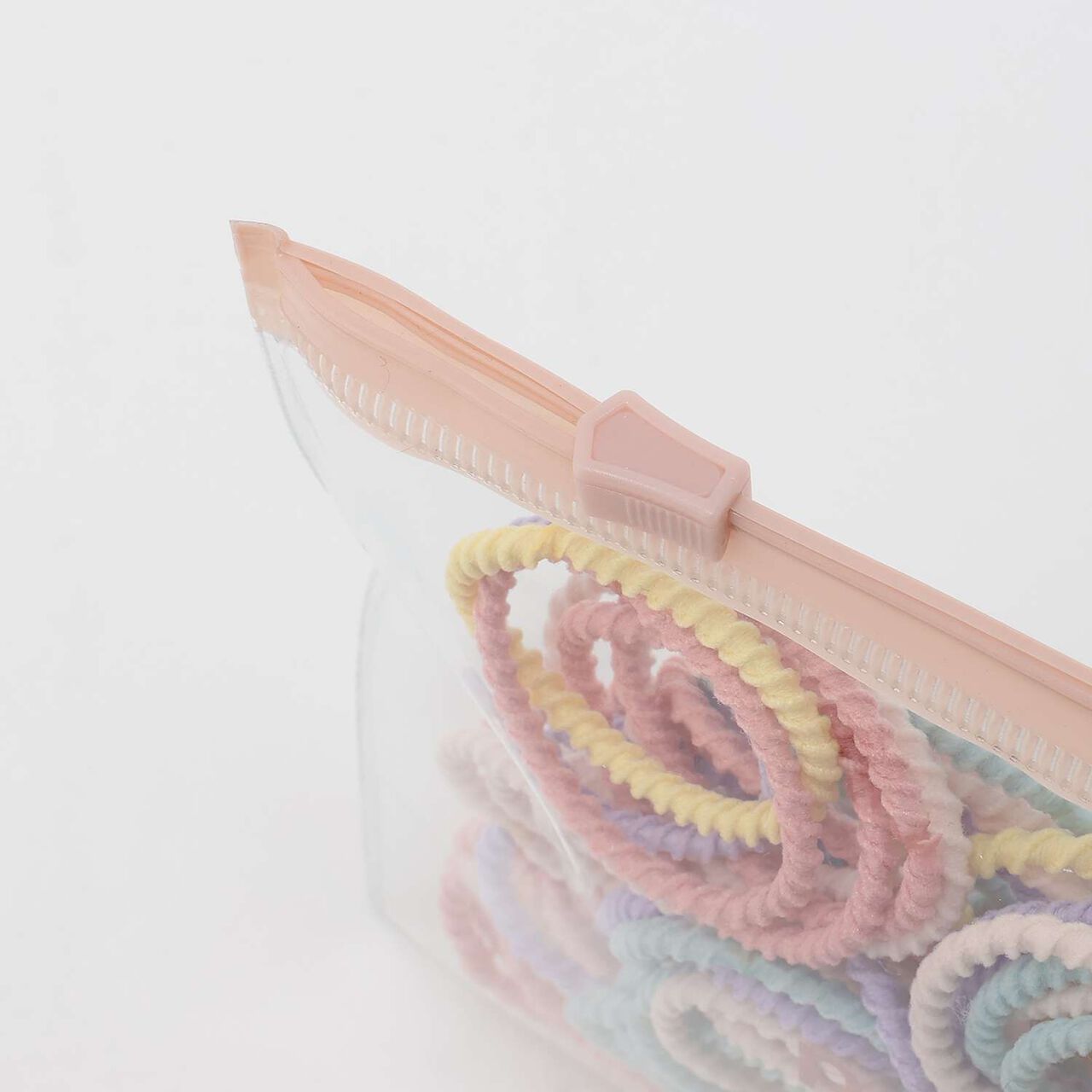 Pouch Hair Tie Set/L,Black, large image number 2