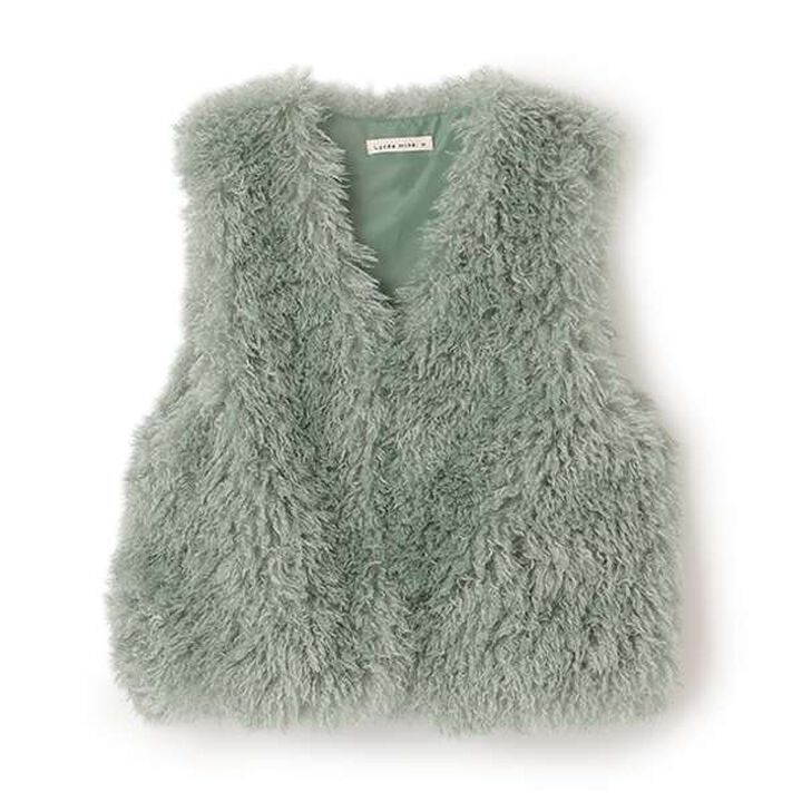Fluffy and Soft Halloween Fur Vest,Mint, medium image number 4