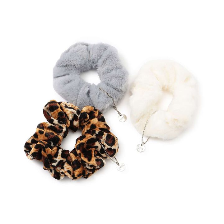 Faux Fur Scrunchie,Blue gray, medium image number 4