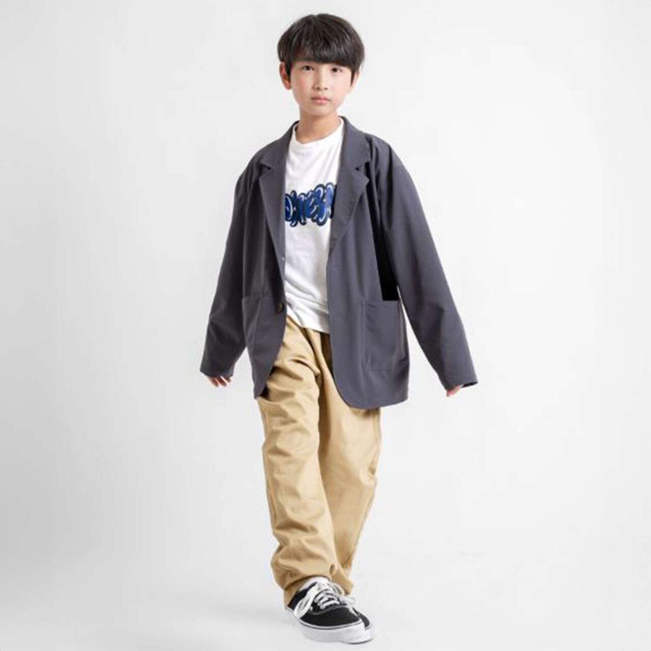 Nylon Stretch Tailored Jacket [Set Up Compatible],Charcoal gray, large image number 11