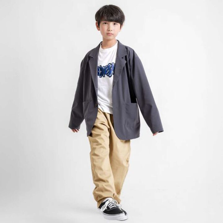 Nylon Stretch Tailored Jacket [Set Up Compatible],Charcoal gray, medium image number 11