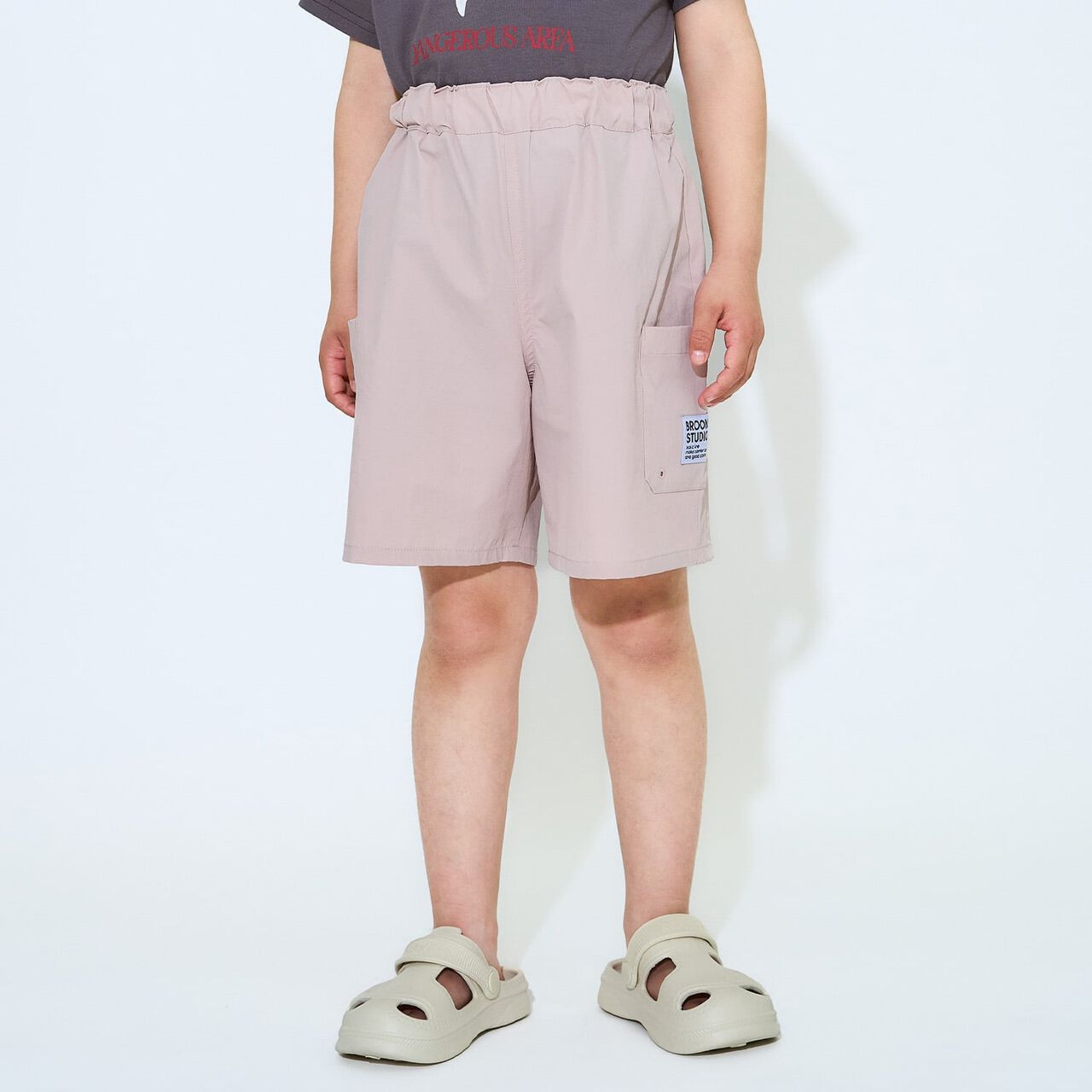 [Water-Repellent] Kids' Land and Water Use 4-Length Pants [Children's Clothing],Dark red, large image number 0