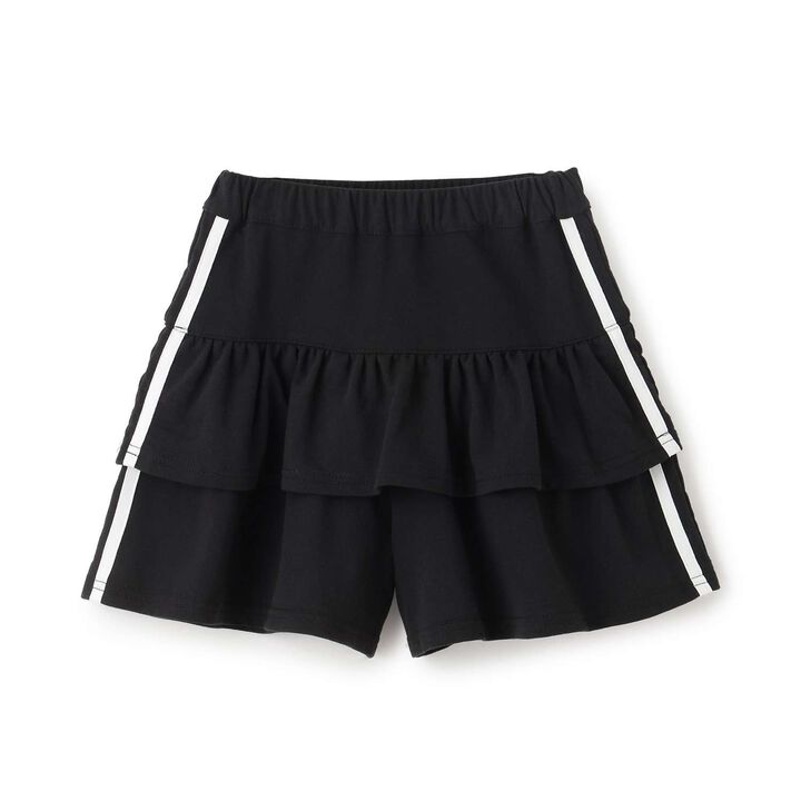 Cut and Sew Tiered Skirt with Shorts,Black, medium image number 12