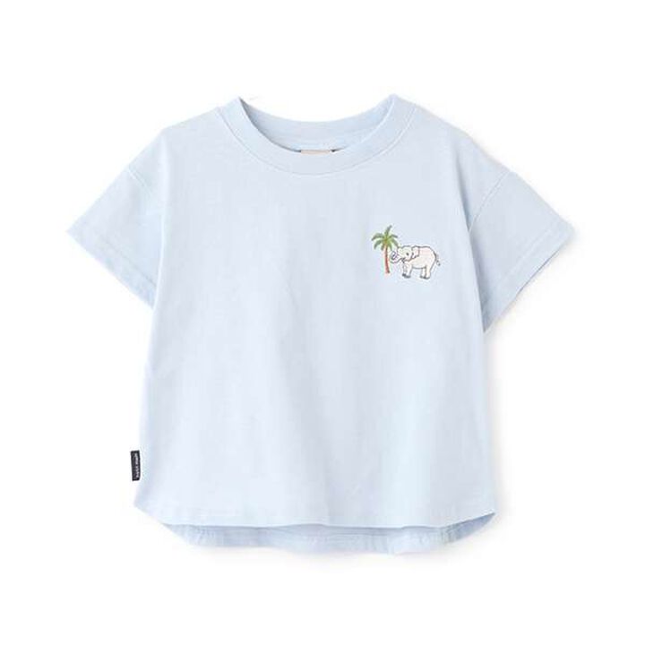 [GOOD PRICE Cool Sensation] Embroidered Short Sleeve T-Shirt,Light blue, medium image number 0