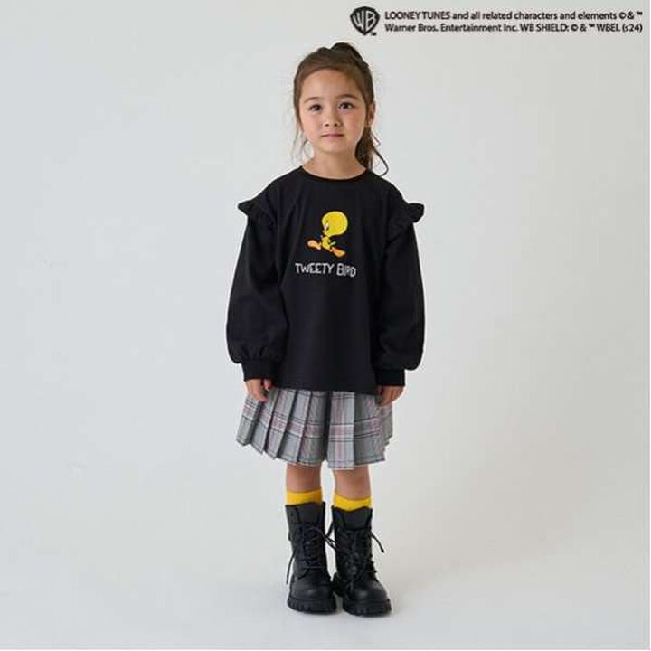 [Tweety] [Anti-Stain Finish] Shoulder Frill Pullover,Yellow, medium image number 7