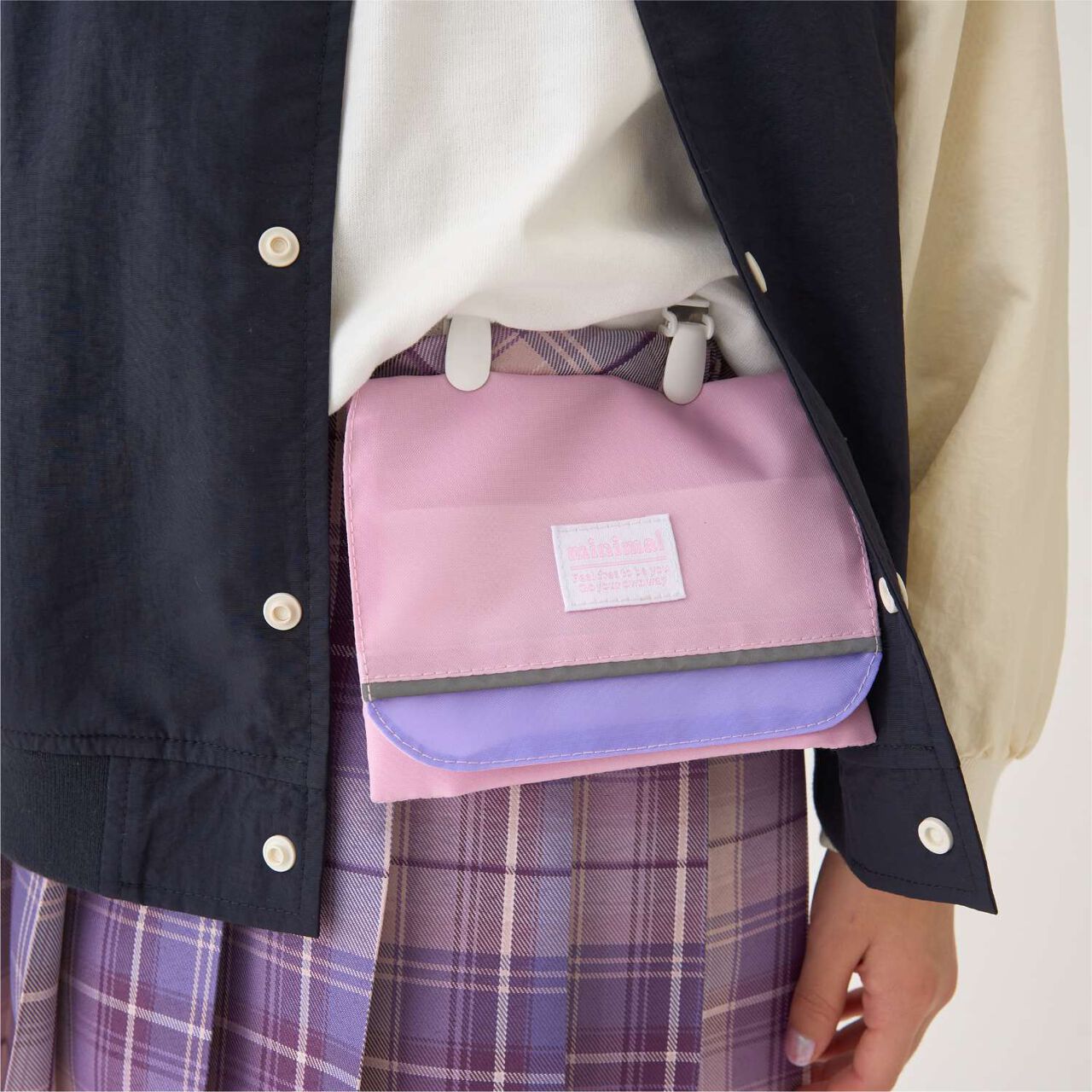 [DailyME/Water-Repellent] Travel Small Shoulder Bag with Pocket,Pink, large image number 2