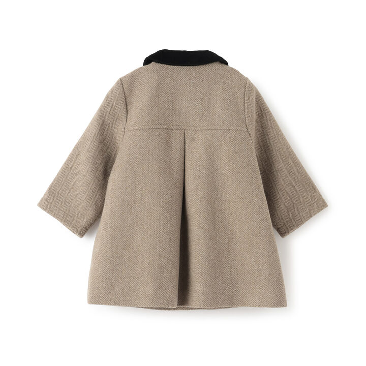 [Link/Washable] Double-Breasted Coat,Navy, medium image number 9