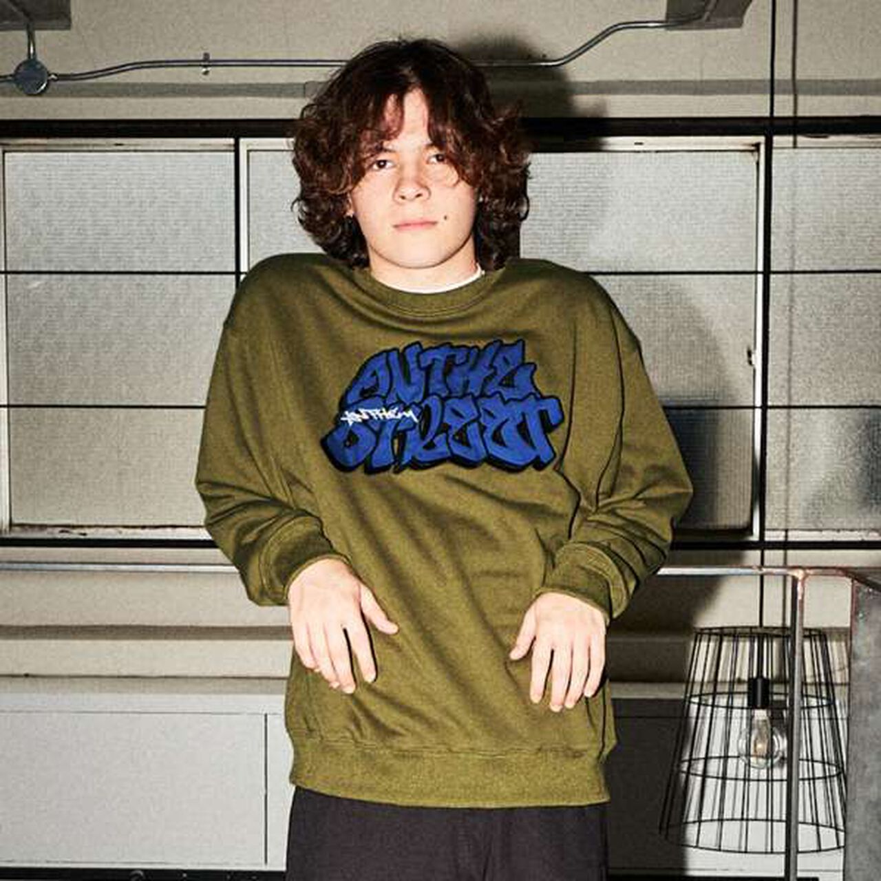 Anti-Pill Appliqué Sweatshirt,Navy, large image number 12