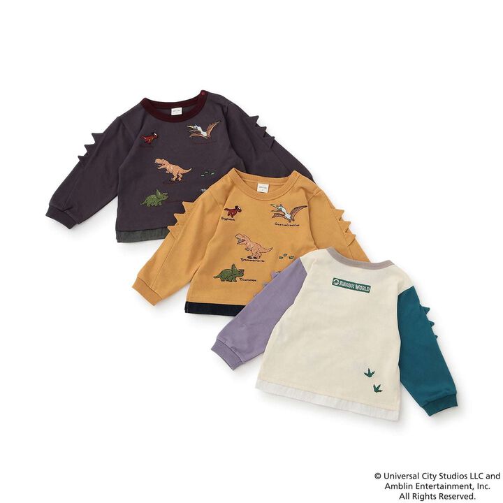 [JURASSIC WORLD] Embroidered Long-Sleeve T-Shirt,Mustard, medium image number 12