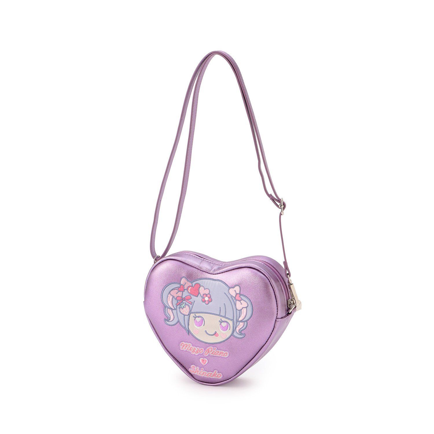 ト*ラ様 mezzo piano 刺繍ハンドバッグ Shinako-chan Heart Small Shoulder Bag for Fandom Activities