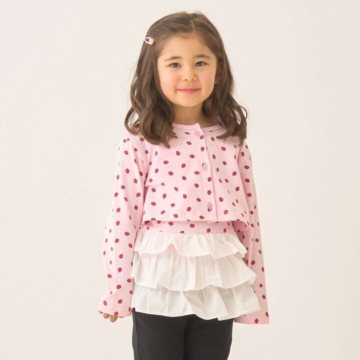 Quick-Dry UV Assorted All-Over Pattern Mini Length Cardigan & Frill Cami Set [Lycee Mine Ballet Series],, medium