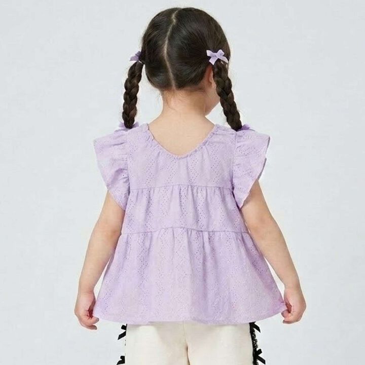 Floral Embroidered Cotton Lace Tunic,Off white, medium image number 2