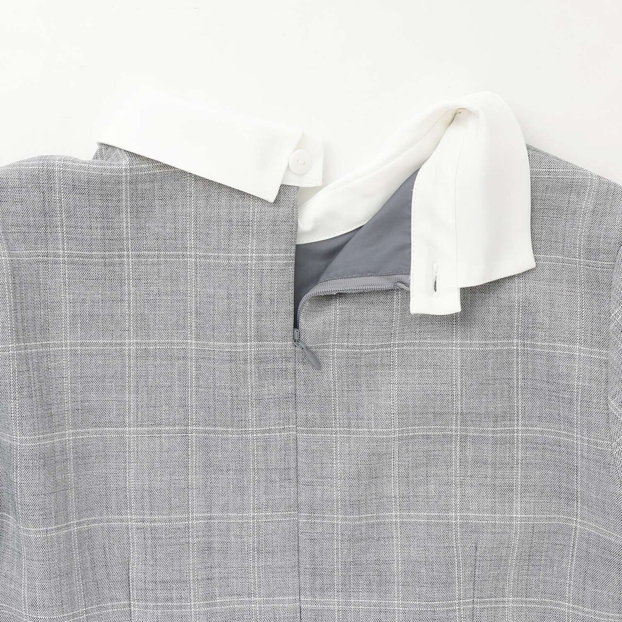 [Graduation Attire] Collared One-Piece Dress,Charcoal gray, large image number 15