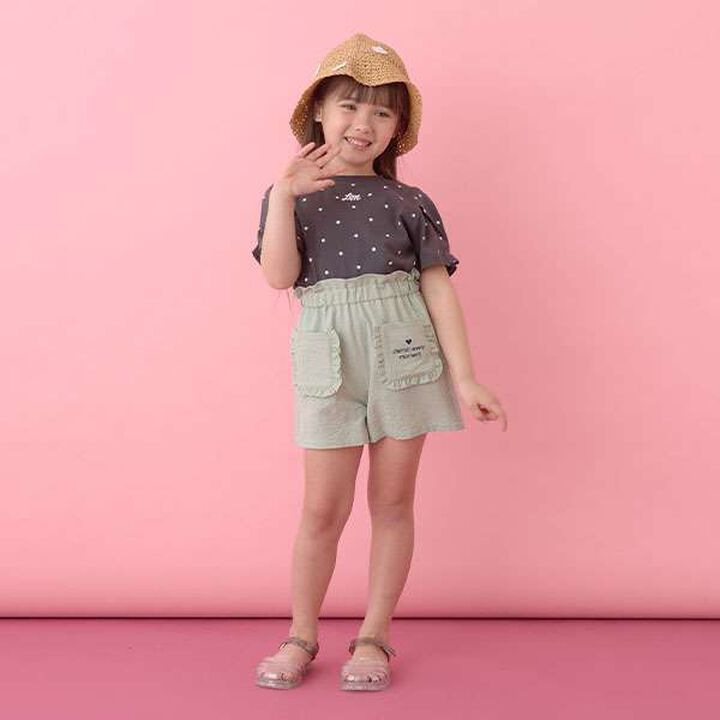 [Soft Cotton] Assorted All-Over Pattern T-Shirt with Tuck Sleeves,Moderate blue, medium image number 18