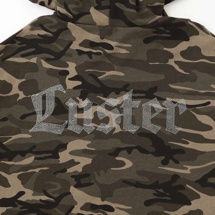 [LTXC] Back Rhinestone Loose Pullover Parka,Multi color, medium image number 17