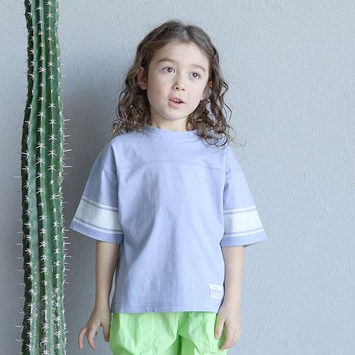 [Cool Touch] Either Way Is Fine! Sleeve Line Print Short Sleeve T-Shirt,Orange, medium image number 22