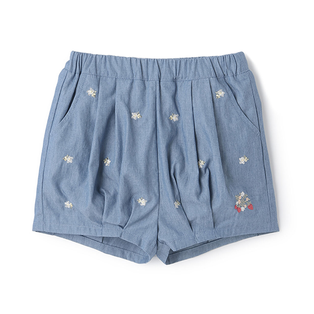 Strawberry Embroidery Balloon Pants,Ivory, large image number 6