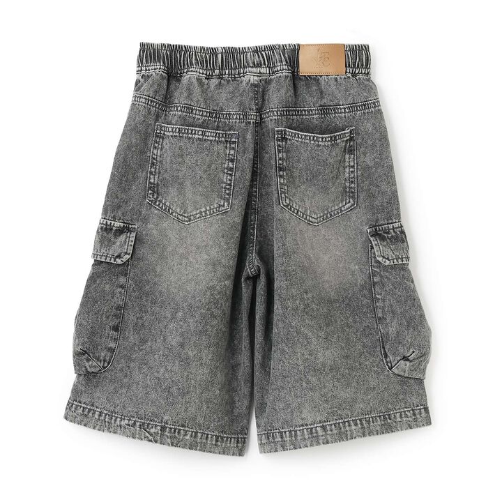 Half Denim Cargo Pants,Blue, medium image number 6