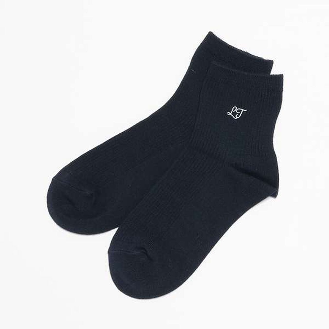 Ribbed Embroidered School Socks,Off white, large image number 10