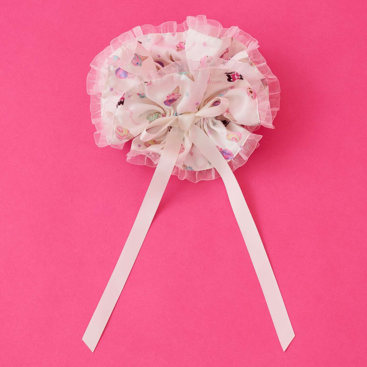 [Baskin-Robbins] Ice Cream Pattern Scrunchie,Off white, large image number 5