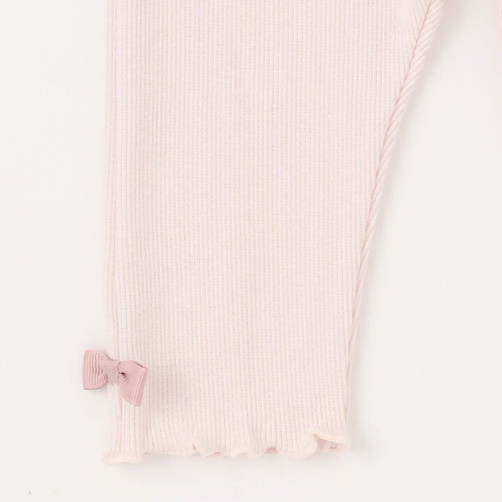 [GOOD PRICE] Hem Ribbon Leggings,Pink, medium image number 3