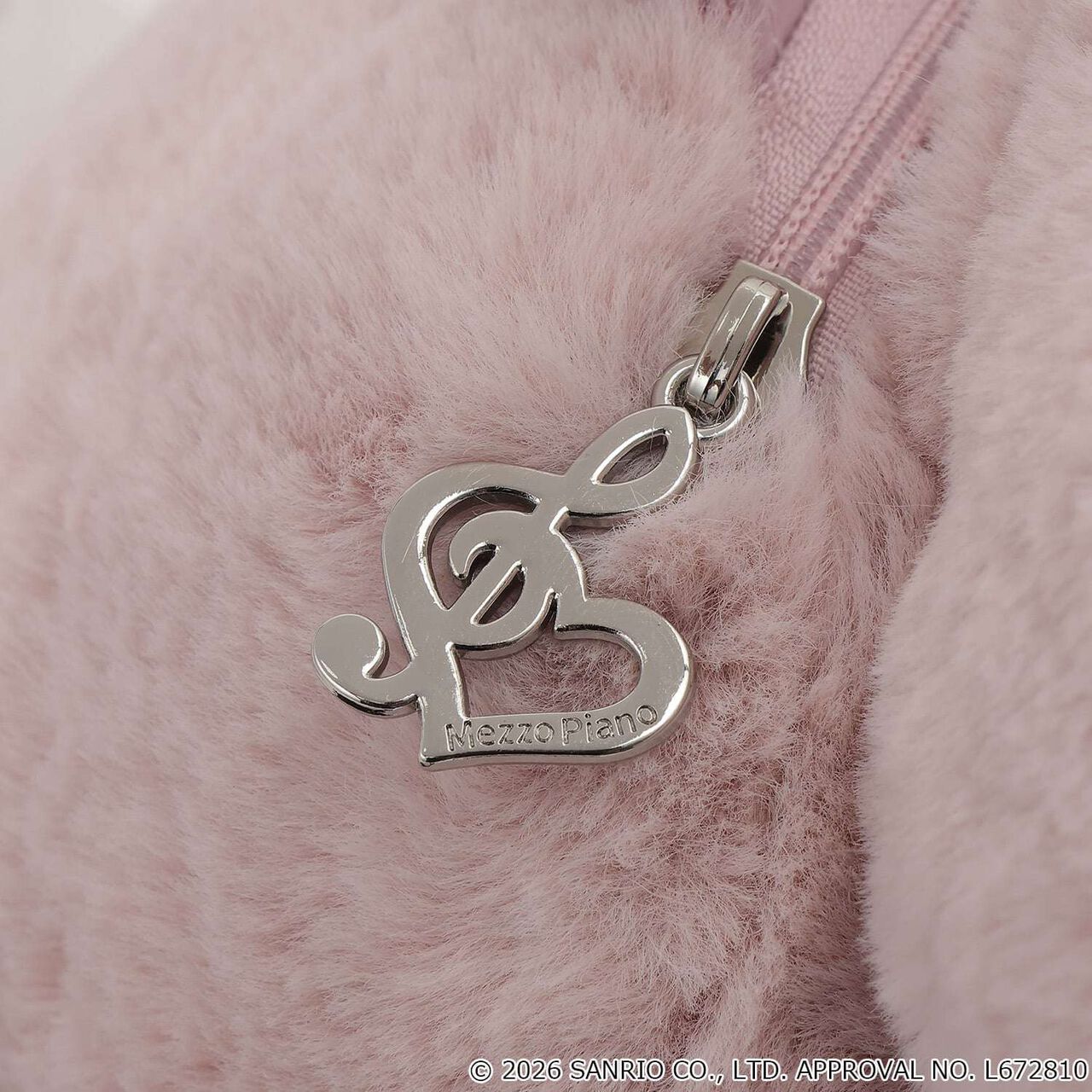 [My Melody / Kuromi] Plush Shoulder Bag,Charcoal gray, large image number 7