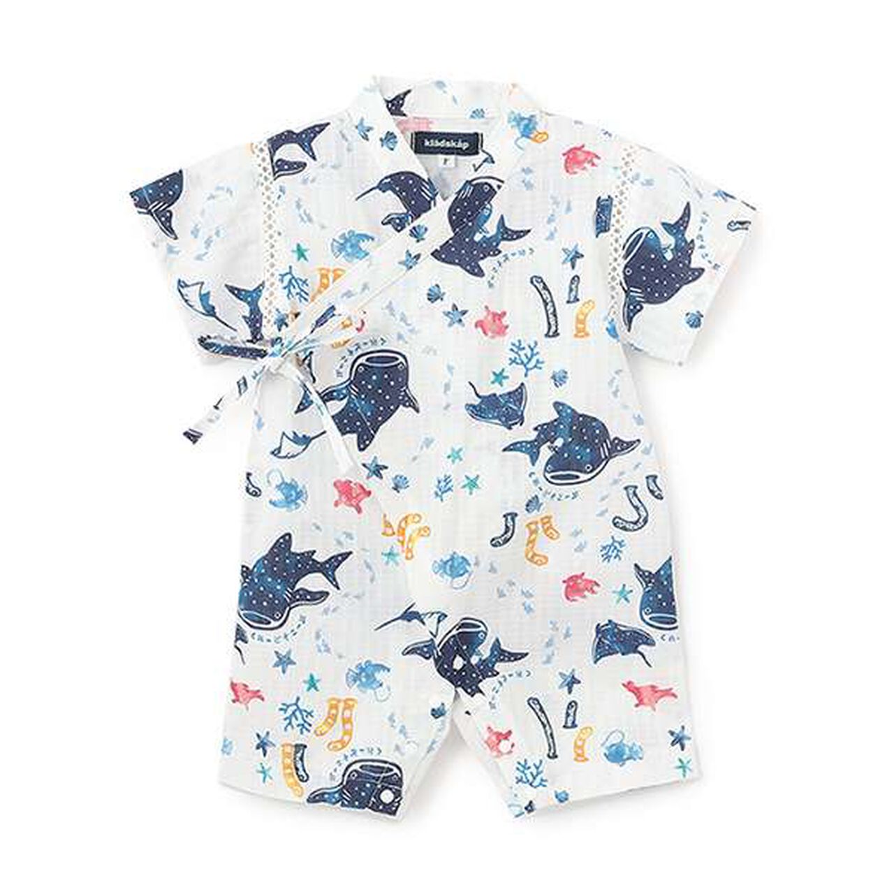 Ocean Pattern Jinbei All-in-One,Off white, large image number 0