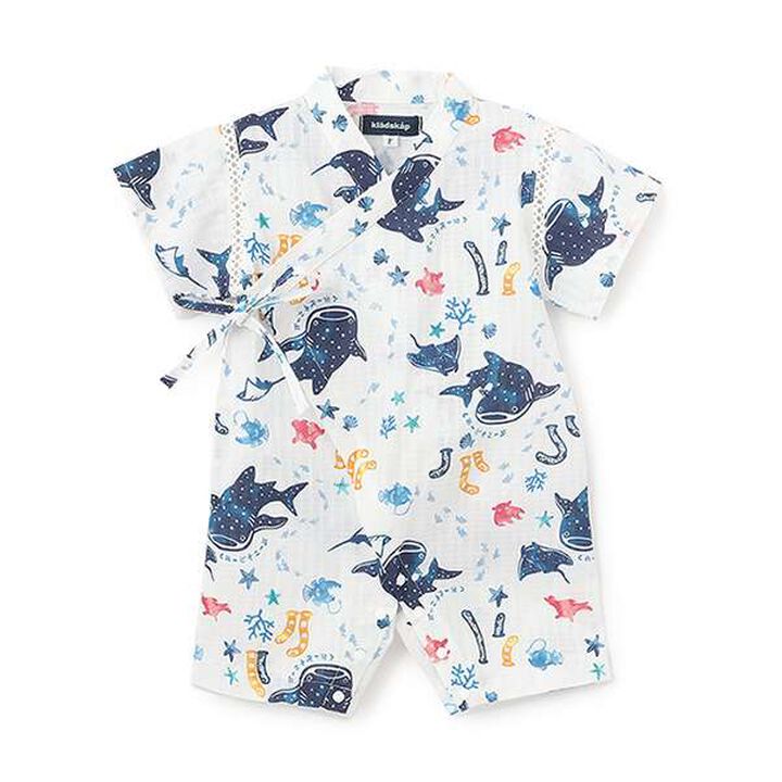 Ocean Pattern Jinbei All-in-One,Off white, medium image number 0