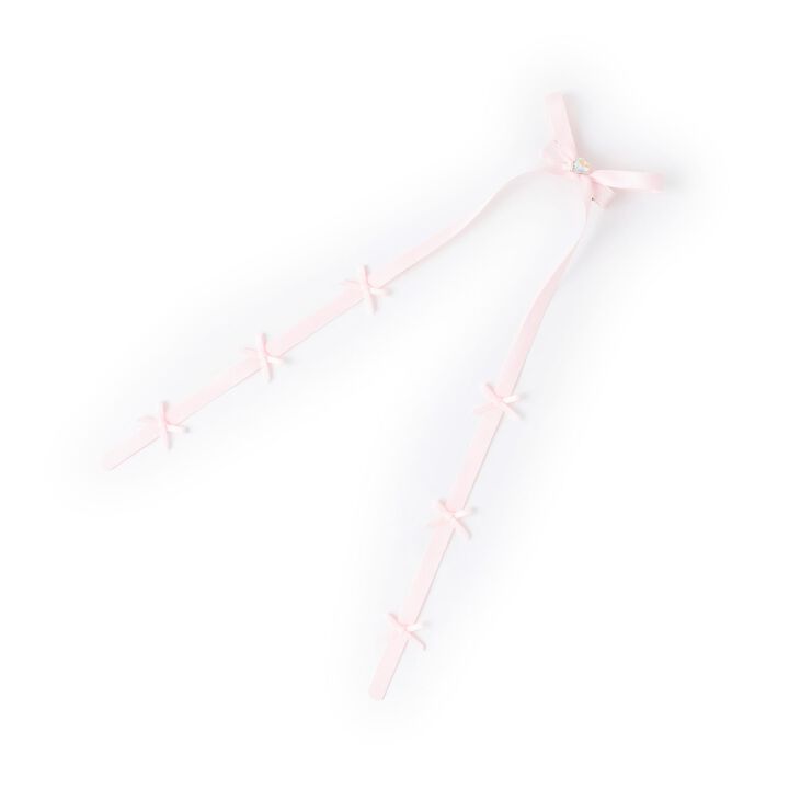 Chibi Chibi Ribbon Long Ribbon Hair Clip,Black, medium image number 4