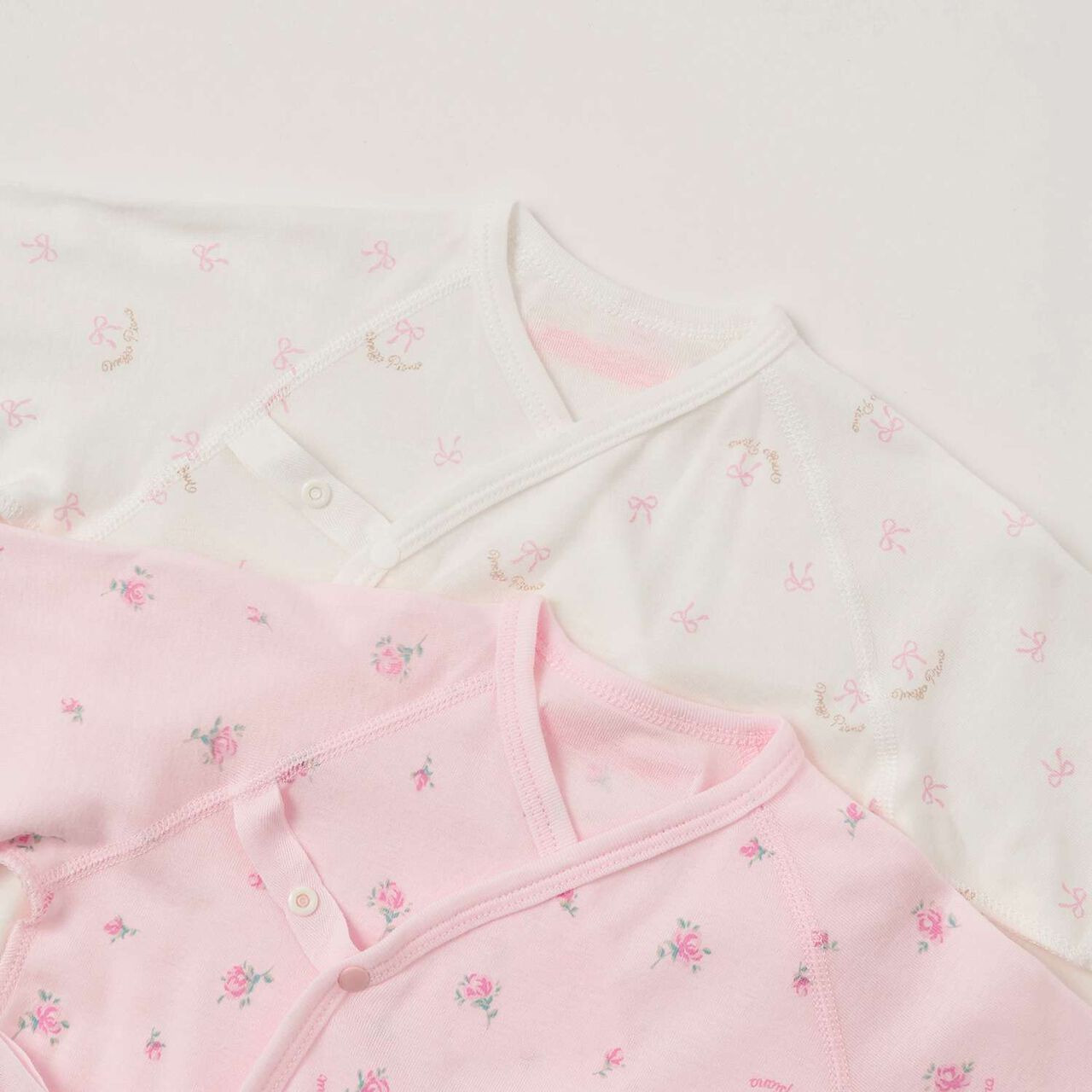 [Web Exclusive] 2-Piece Combination Bodysuit Set,Light pink, large image number 2