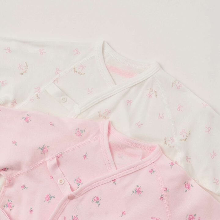 [Web Exclusive] 2-Piece Combination Bodysuit Set,Light pink, medium image number 2