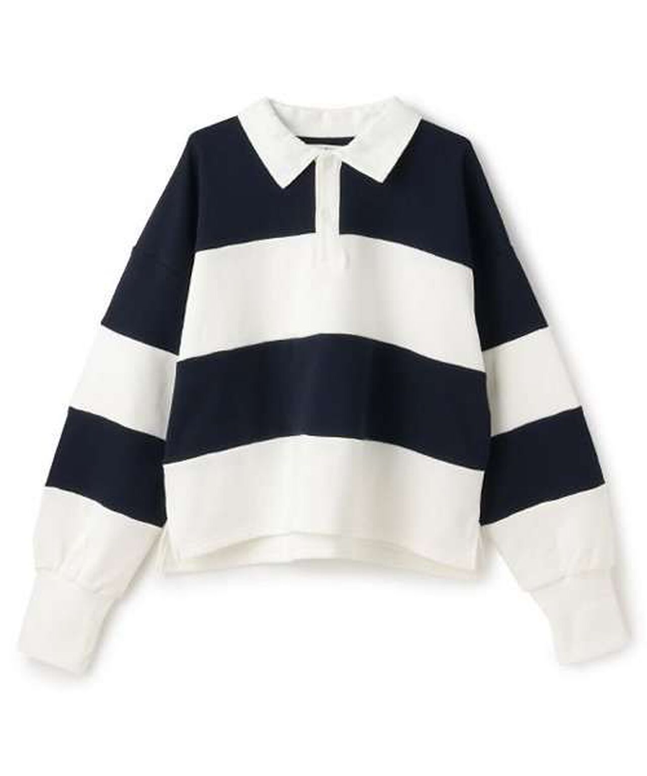 Sweatshirt Polo Shirt,Navy, large image number 10