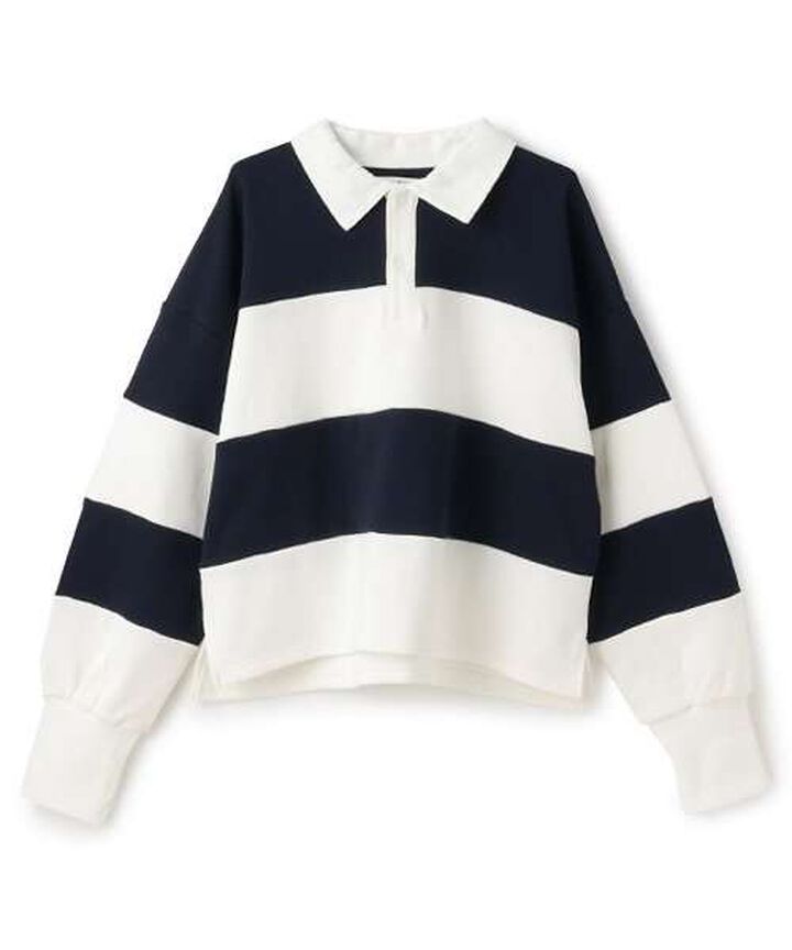 Sweatshirt Polo Shirt,Navy, medium image number 10