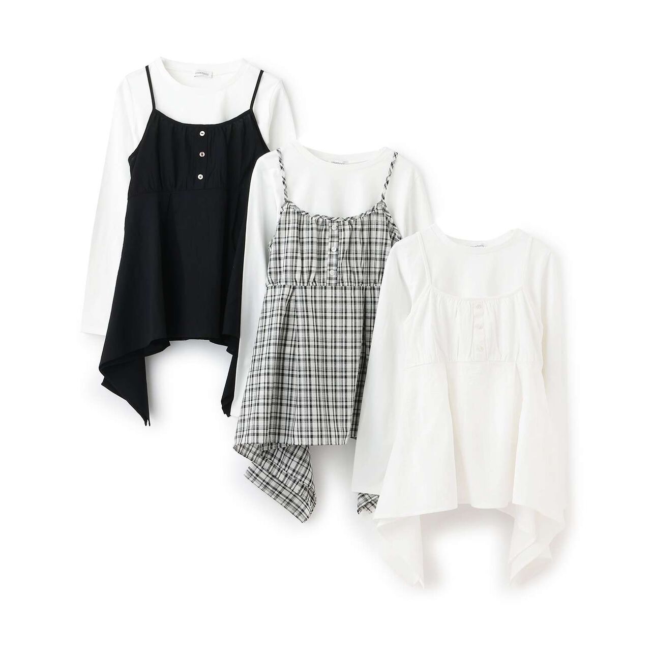 Asymmetrical Tunic Set,Black, large image number 6