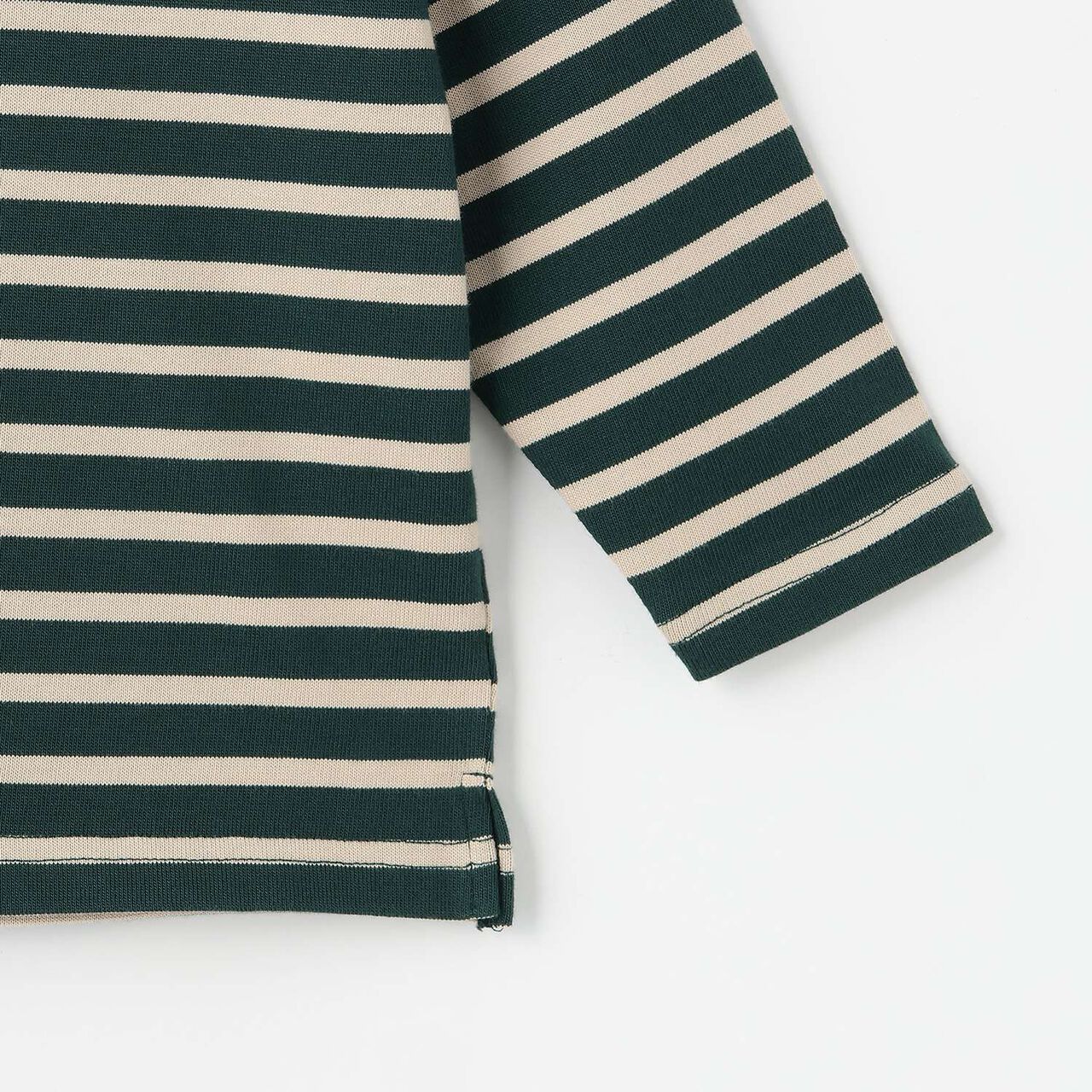 [Anti-Stain Finish] Stripe Pattern Long-Sleeve T-Shirt,Light blue, large image number 6