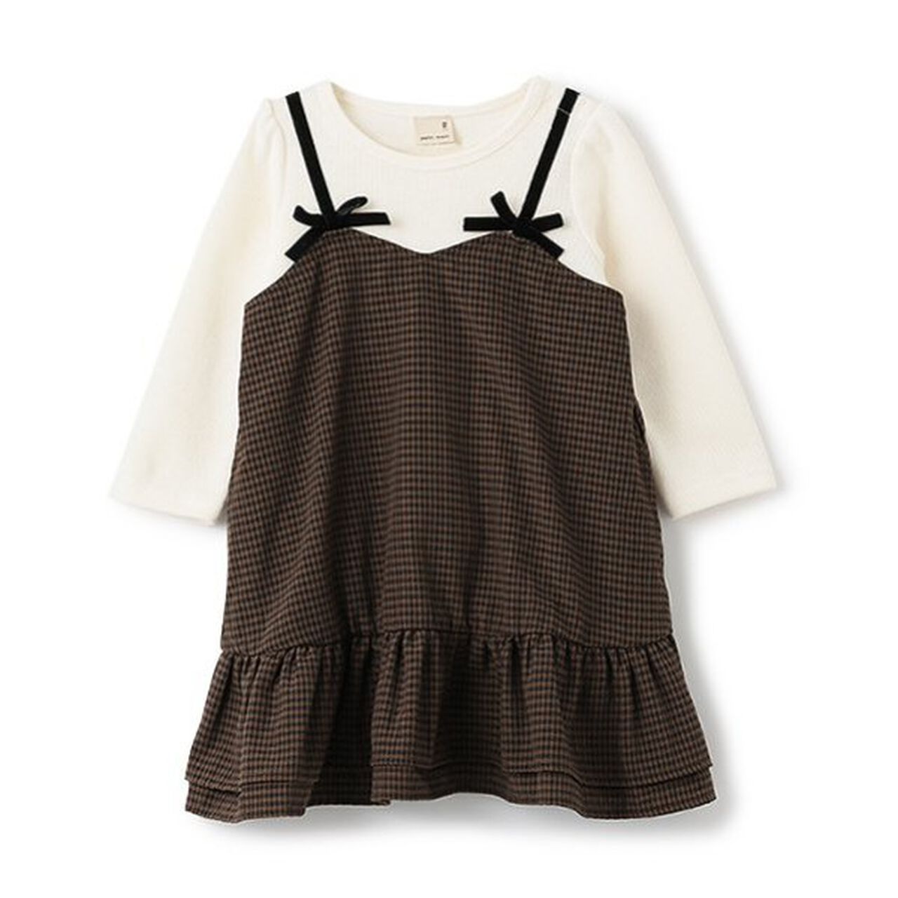 [Link] [Gingham Docking One-Piece Dress (Kids Size)],Black, large image number 5