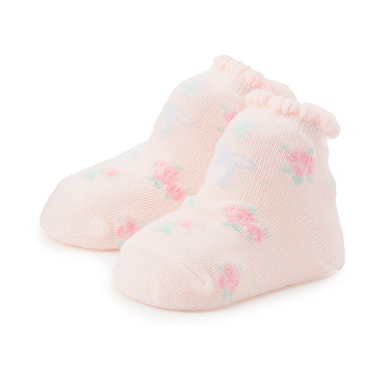 Small Floral Pattern Socks,Off white, large image number 8