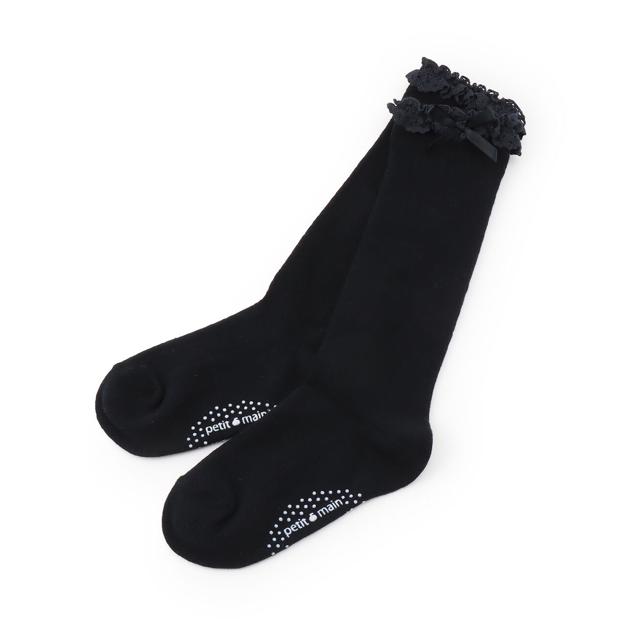 Knee-High Socks with Ribbon,Navy, large image number 0